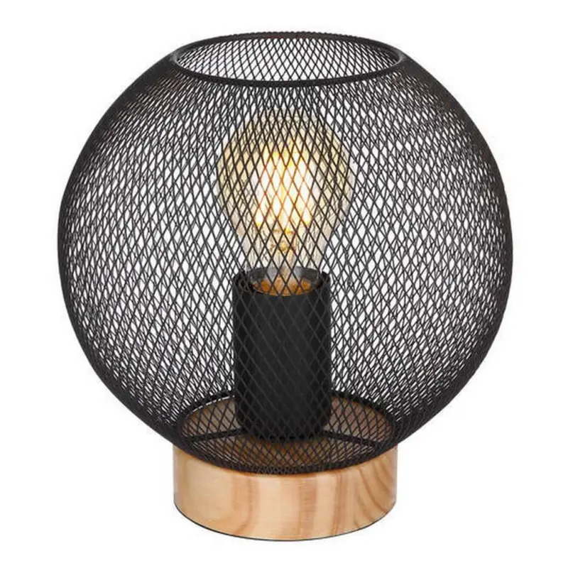 Tischlampe 15663t Schwarz Metall Mit Schalter