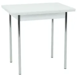 Esstisch Ausziehbar Bonn I 90- 142x65 Cm Weiß/chrom