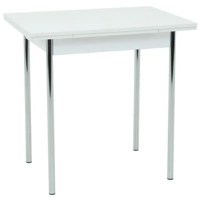 Esstisch Ausziehbar Bonn I 90- 142x65 Cm Weiß/chrom