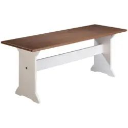 Sitzbank Holz Kiefer Massiv Braun/wei&szlig; Westerland B: 110cm