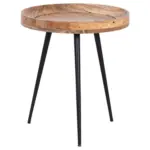 Möbelix Nachttisch Braun/Schwarz Massiv H: 50 cm Ava