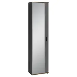 Hochschrank Jakob B: 49 cm Alteiche Dekor/Anthrazit