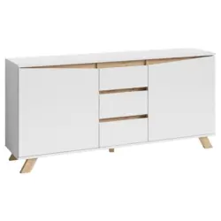 Sideboard B:160 Cm Valentin 02 Weiß/artisan Eiche Dekor