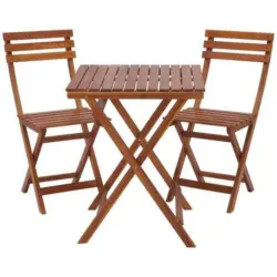 Balkonm&ouml;bel Set Bali Akazienholz Massiv Mit Kissen