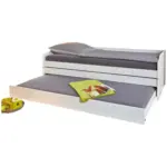 Möbelix Ausziehbett Mit Lattenrost Massiv 90x200 Cm Lotar Weiß
