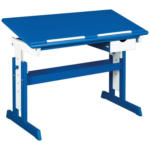 Möbelix Jugendschreibtisch mit Lade B 109 cm H 63-96 cm Paco, Blau