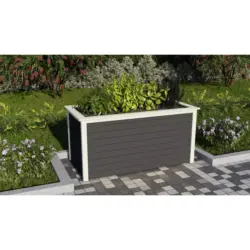 Hochbeet Massiv BxHxT: 173x82x89 cm Terragrau