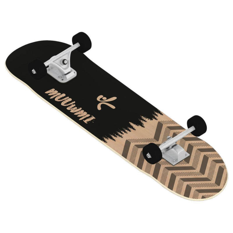 Skateboard Abec-7 Schwarz/Ahornfarben L: 79 cm