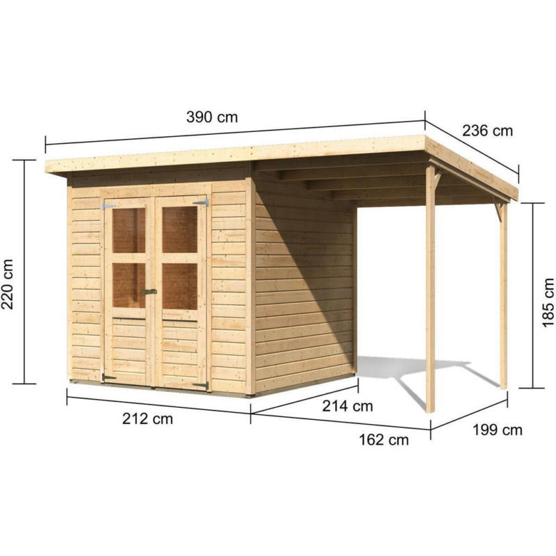 Gartenhaus 390x214x219 cm