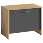 Möbelix Garderobenbank Ben B: 60 cm 1 Tür Anthrazit/Eiche Artisan