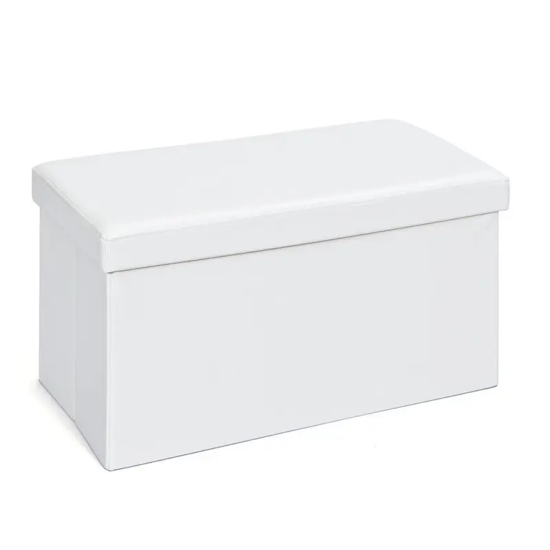Sitzbox Setto Weiß B: 76 cm Lederlook mit Stauraum