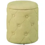 Möbelix Hocker Mit Stauraum Yapak Webstoff Gelbgrün H: 40cm Rund