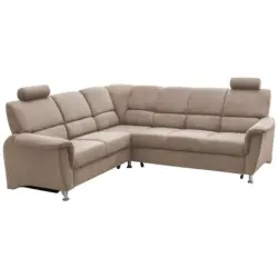 Ecksofa mit Schlaffunktion mit Stauraum Taupe