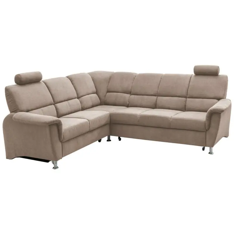 Ecksofa mit Schlaffunktion mit Stauraum Taupe