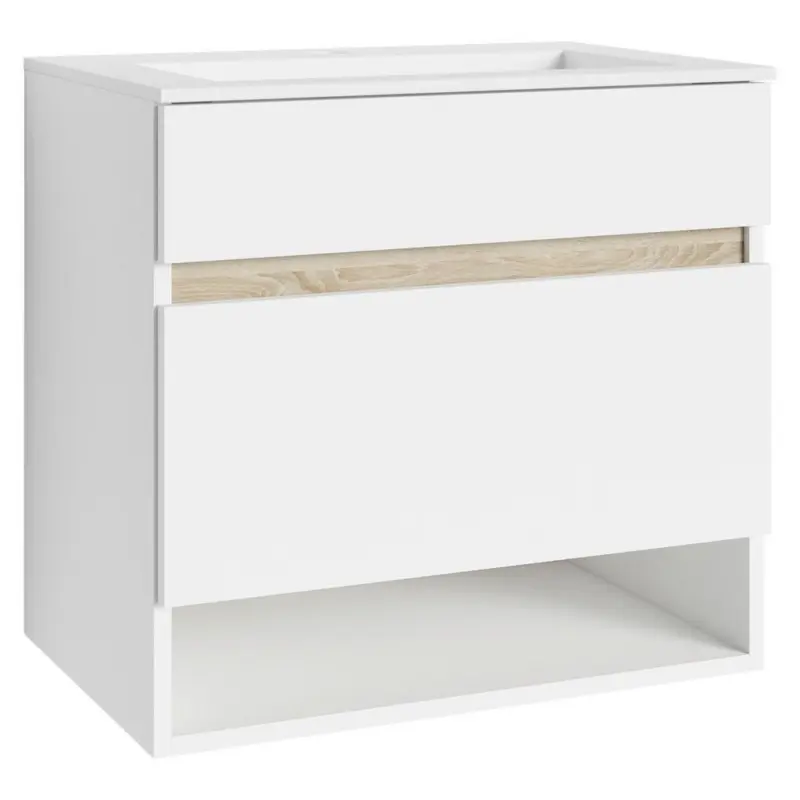 Waschbecken Mit Unterschrank Marino B: 60 Cm Weiß