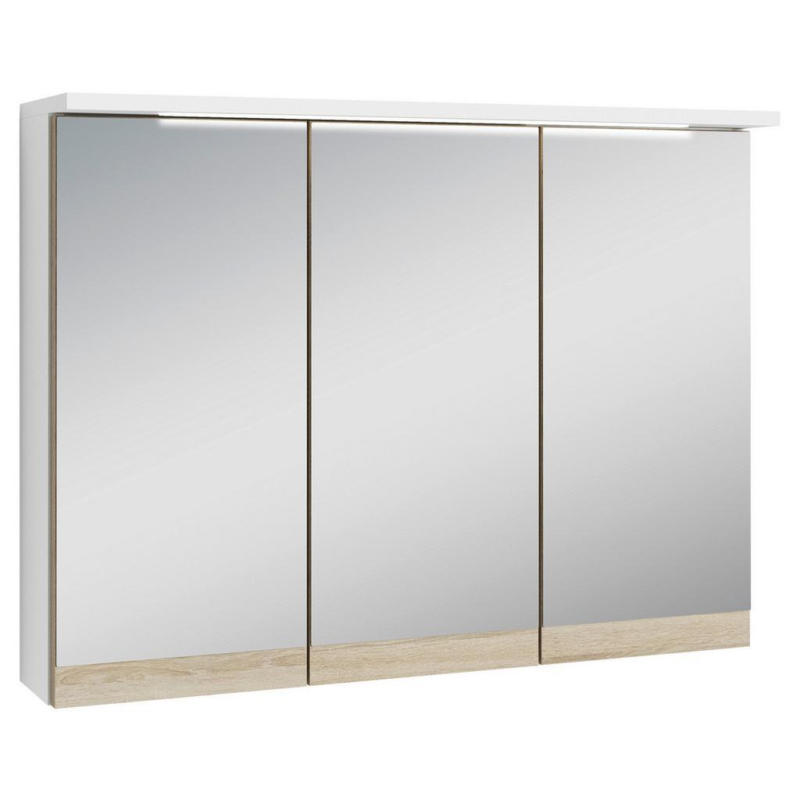 Spiegelschrank Marino Mit Led 3-Türig Bht: 80x60x20 Cm