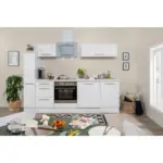 Möbelix Küchenzeile Rp250wwc mit Geräte 250 cm Weiß
