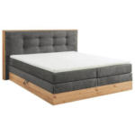 Möbelix Boxspringbett mit Topper, Bettkasten 180x200 Preston