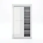 Möbelix Regal mit Schrank Pegase 101 cm Grau/Weiß