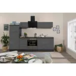 Möbelix Küchenzeile mit Geräten 270 cm Grau