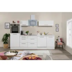 Küchenzeile mit Geräten 280 cm Weiß