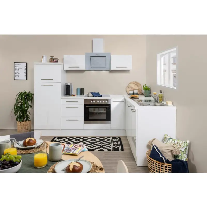 Einbauk&uuml;che Eckk&uuml;che M&ouml;belix mit Ger&auml;ten B: 260x200 cm Wei&szlig;