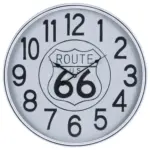 Möbelix Wanduhr Route Ø 60 Cm Analog Schwarz/weiß Eisen/glas