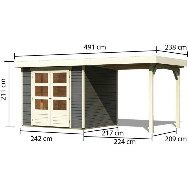 Gartenhaus 491x217x211 cm