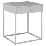 Möbelix Nachtkästchen Weiß Stahl H: 50 cm Mona
