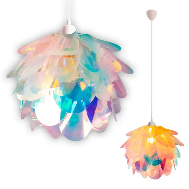 Hängeleuchte H: 31 Cm 1-Flammig Mit Bunten Blättern