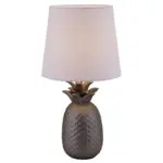 Möbelix Tischlampe Silber/weiß Lampenfuß In Form Einer Ananas