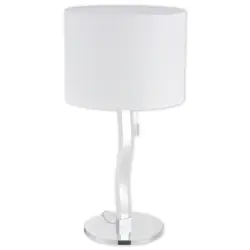 LED-Tischlampe Aurelia Wei&szlig;/Chromfarben