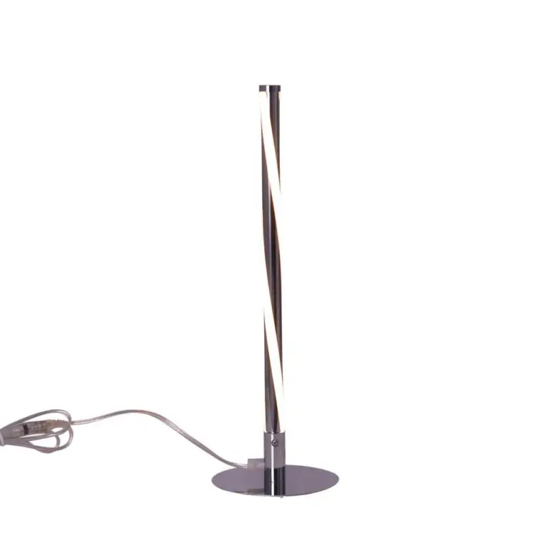 LED-Tischlampe Chromfarben mit Kippschalter