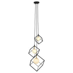 Hängeleuchte Cadre H: 147 cm 3-Flammig, Würfelformen