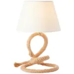 Möbelix Tischlampe Sailor Naturfarben/ Weiß mit Schnurschalter