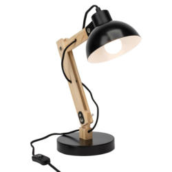 Schreibtischlampe Moda Schwarz mit Schnurschalter