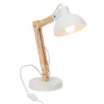 Möbelix Tischlampe Moda Weiß/braun Mit Schnurschalter