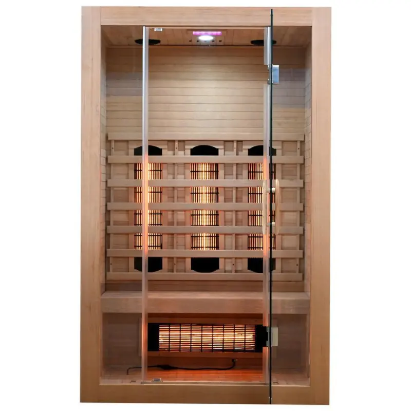Infrarotkabine 2 Personen 120x105x190 cm Malm&ouml; Hemlock