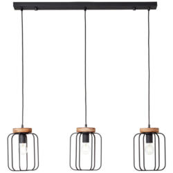 Hängeleuchte Tosh H: 130 Cm 3-Flammig, Käfigschirme