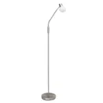 Möbelix Stehlampe Philo Silberfarben/Weiß Kippschalter