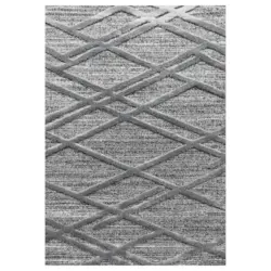 Webteppich Grau Pisa 200x290 cm