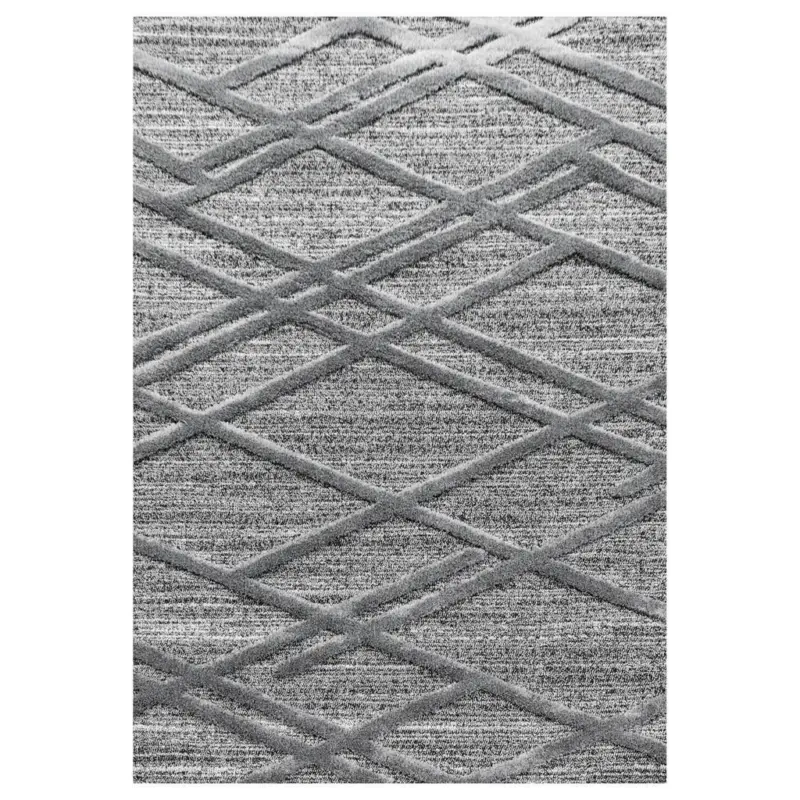 Webteppich Grau Pisa 200x290 cm
