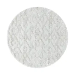 Webteppich Rund Creme Pisa 4708 Ø 120 Cm