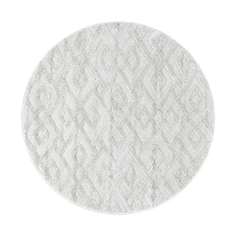 Webteppich Rund Creme Pisa 4708 Ø 120 Cm
