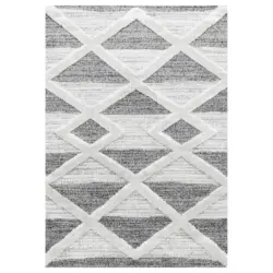 Webteppich Grau Pisa 200x290 cm