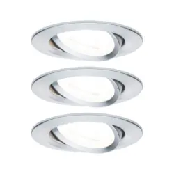 Einbauspot Ø 8,4 Cm Alufarben 3-Teilig Dimmbar