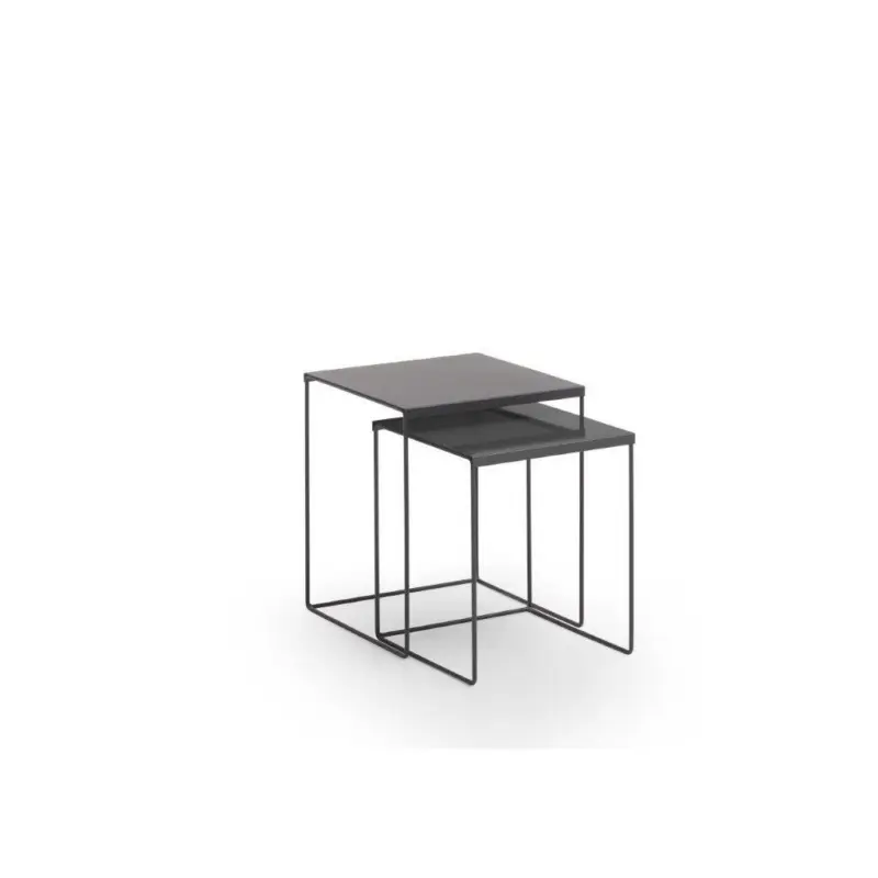 Beistelltisch Stahl 2er-Set, Anthrazit