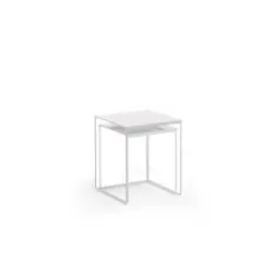 Satztisch 2er-Set, Weiß