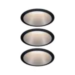 Möbelix Einbauspot Ø 8,8 Cm Schwarz/ Silberfarben 3-Teilig Dimmbar