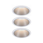 Möbelix Einbauspot Ø 8,8 Cm Weiß/ Silberfarben 3-Teilig Dimmbar